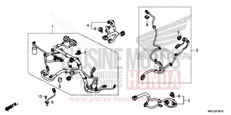 SUB HARNESS for Gold Wing CANDY ARDENT RED (R367B) from 2020